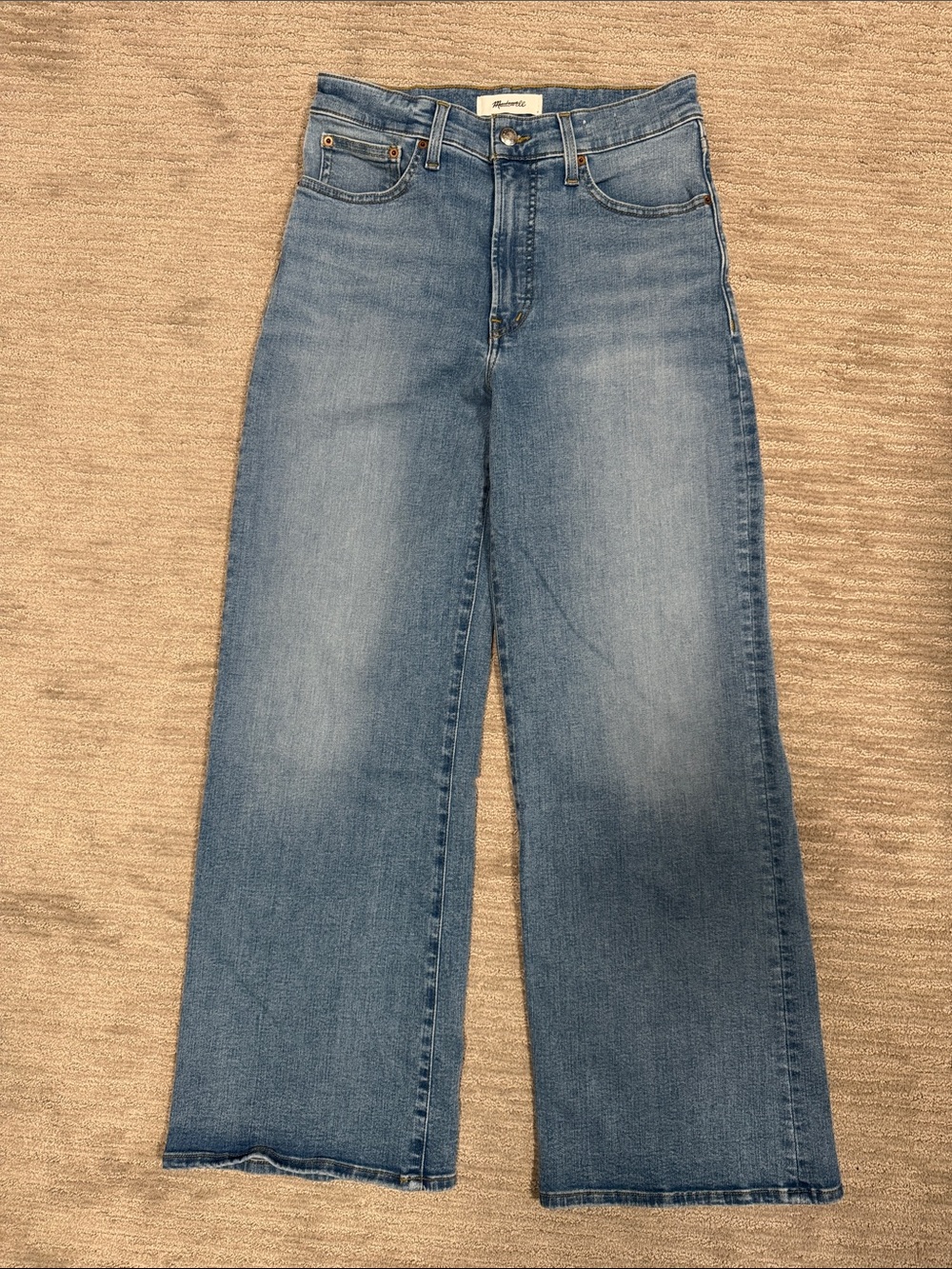 Madewell The Wide-Leg Jean in Super Stretch Denim NWOT Size 28 - Picture 7 of 13